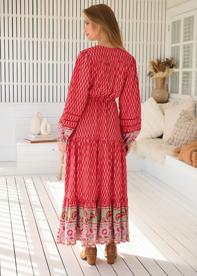 Vestido largo estampado