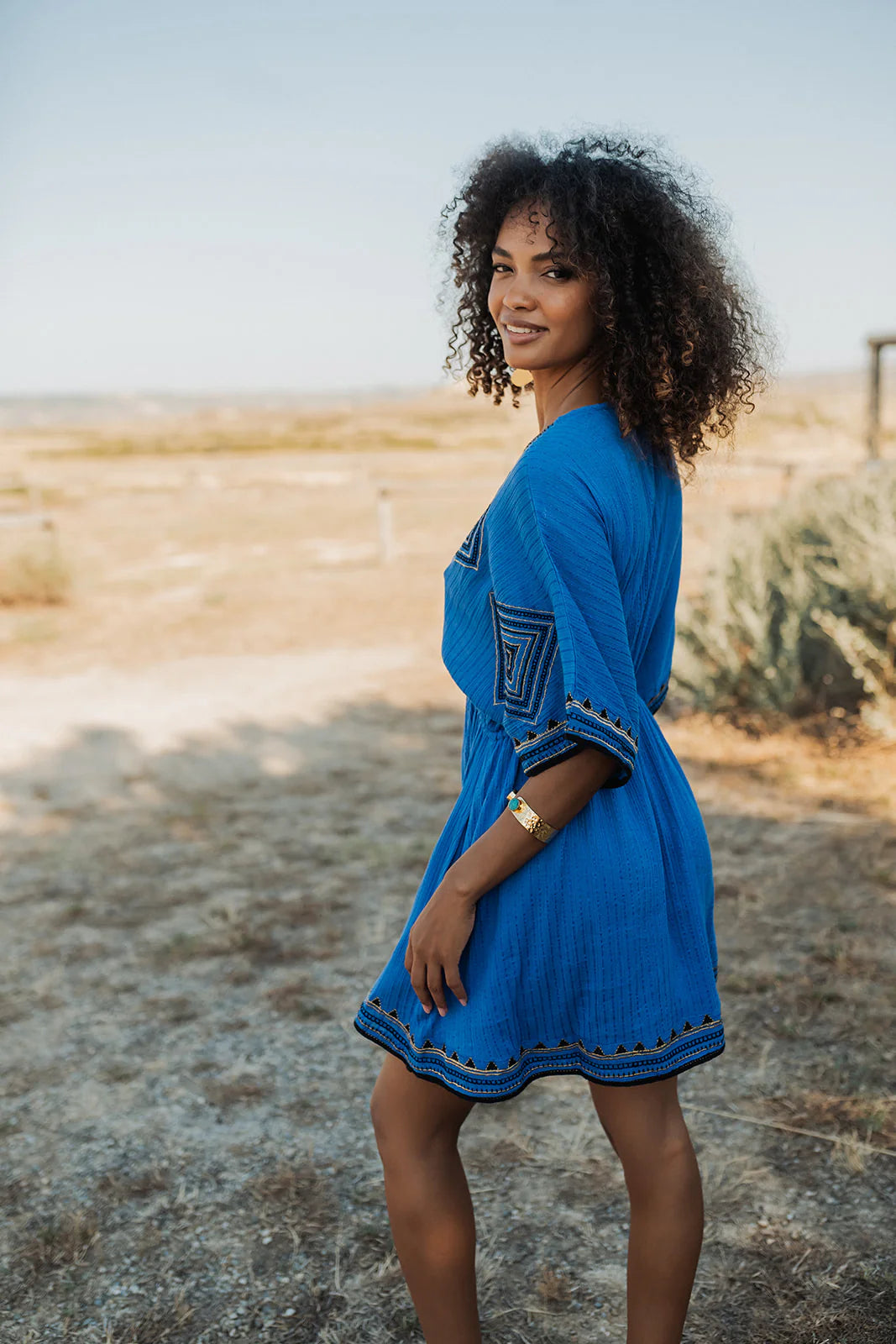 Vestido corto Cancun indigo