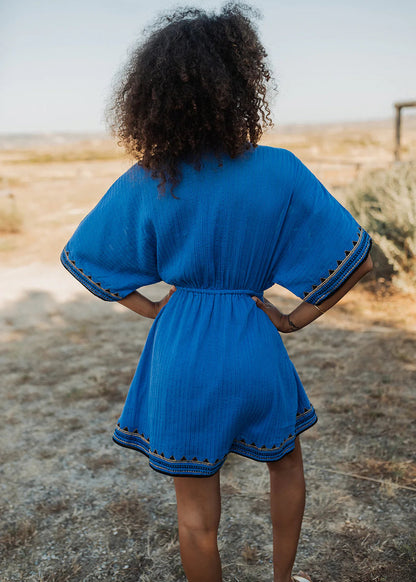 Vestido corto Cancun indigo