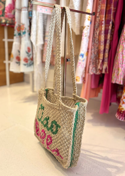 Bolso de yute "Ciao bella"