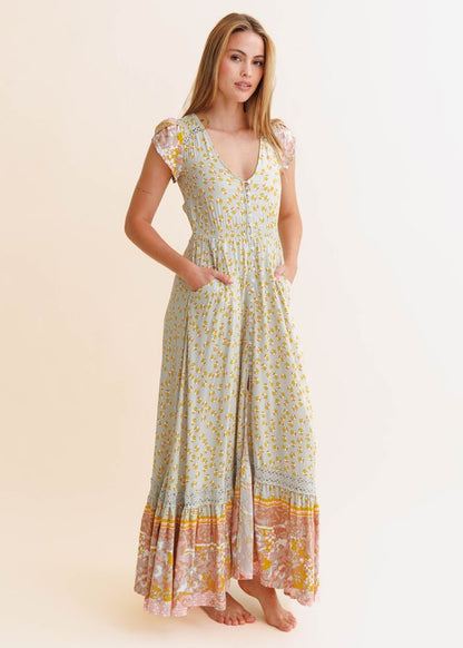 Vestido largo estampado
