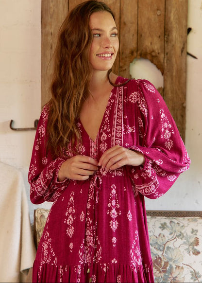 Vestido largo estampado