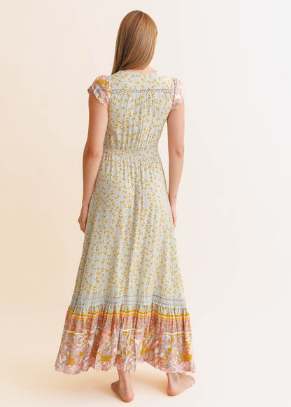 Vestido largo estampado