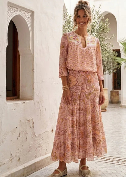 Falda larga estampada Domenica