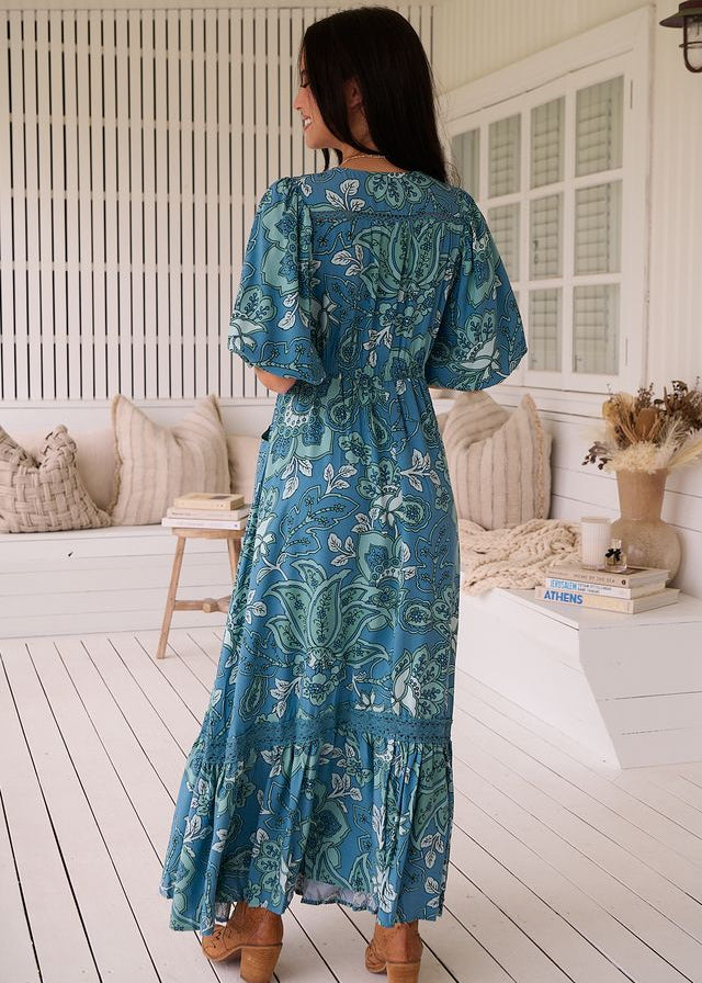 Vestido largo estampado