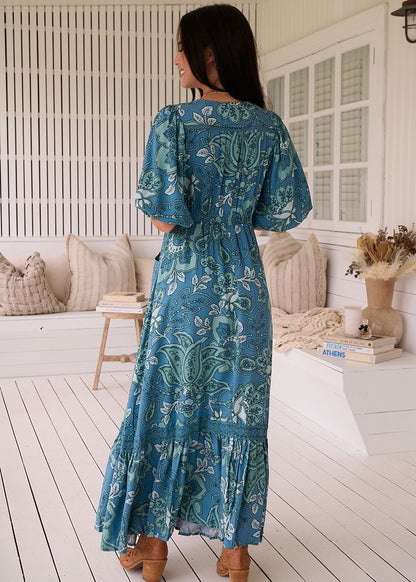 Vestido largo estampado