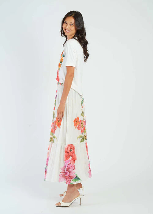Falda larga estampada