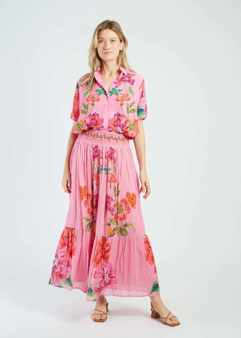 Falda larga estampada