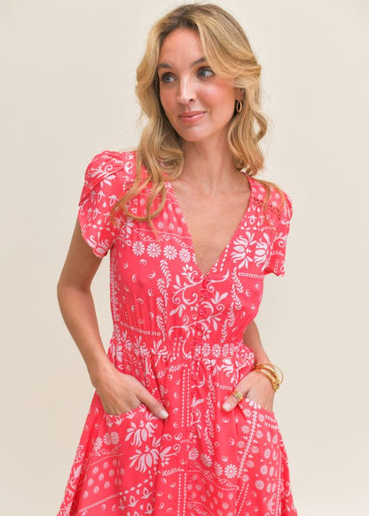 Vestido corto estampado