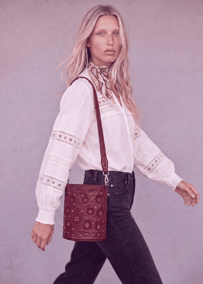 Bolso Moka bucket granate