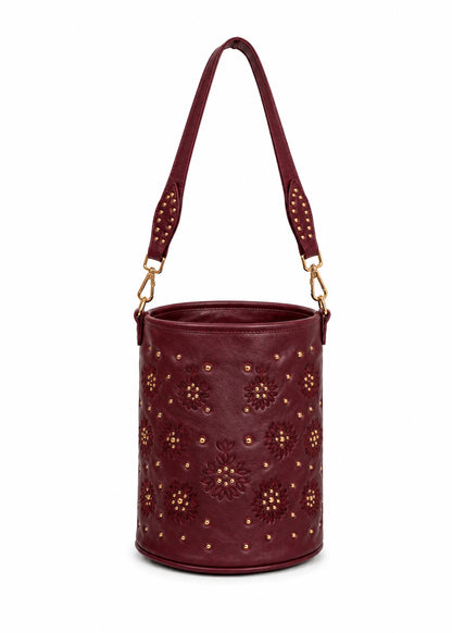 Bolso Moka bucket granate