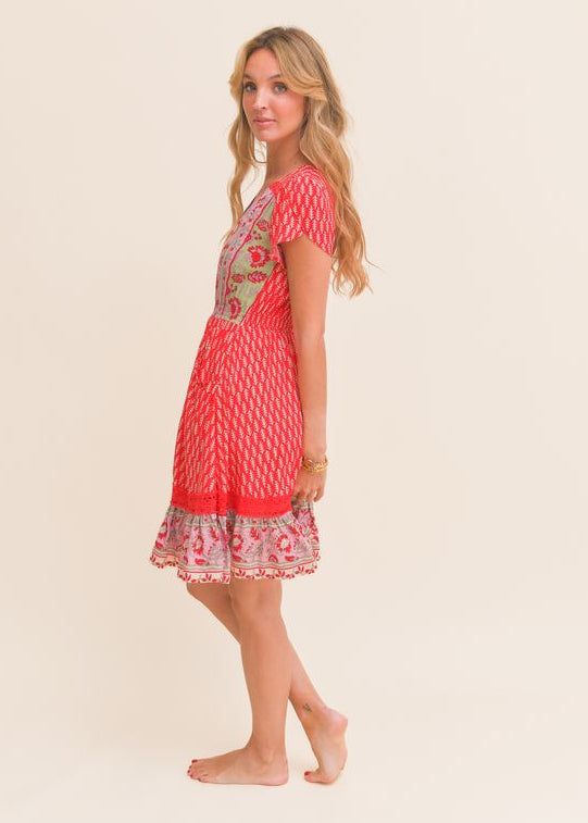 Vestido corto estampado