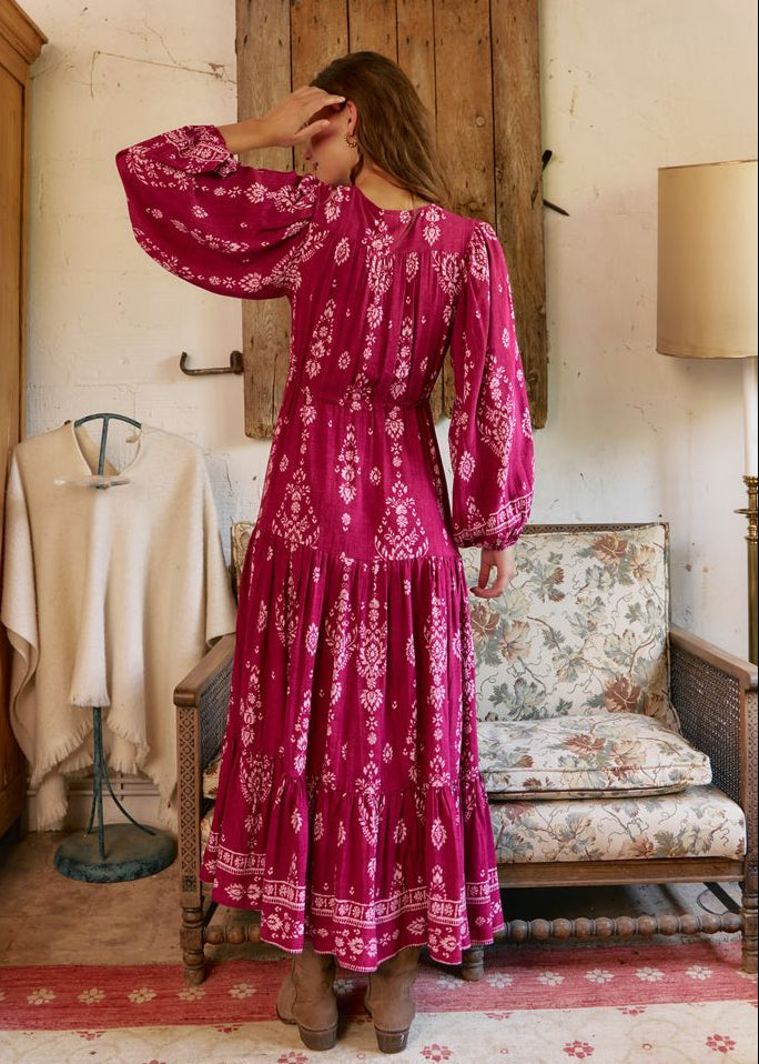 Vestido largo estampado