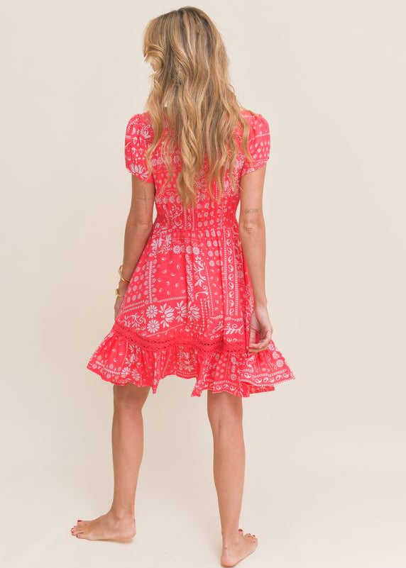 Vestido corto estampado