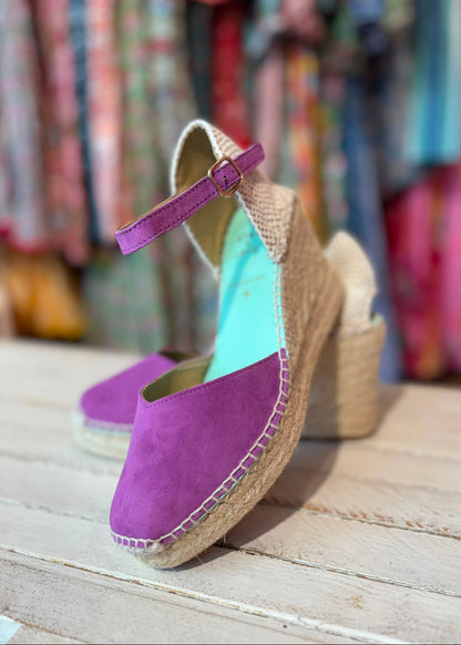 Sandalias cuña lila Star Love