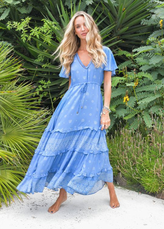 Vestido largo estampado