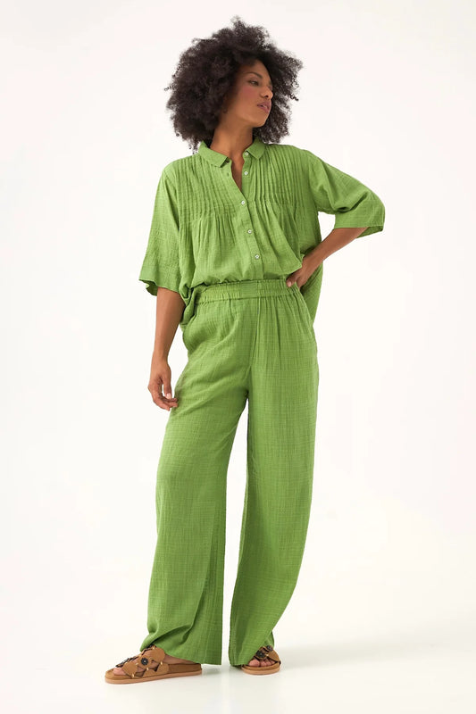 Pantalón liso verde