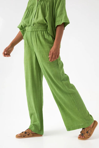Pantalón liso verde