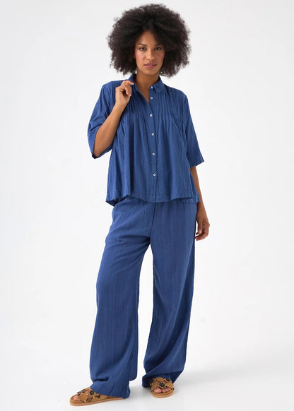 Pantalón liso azul