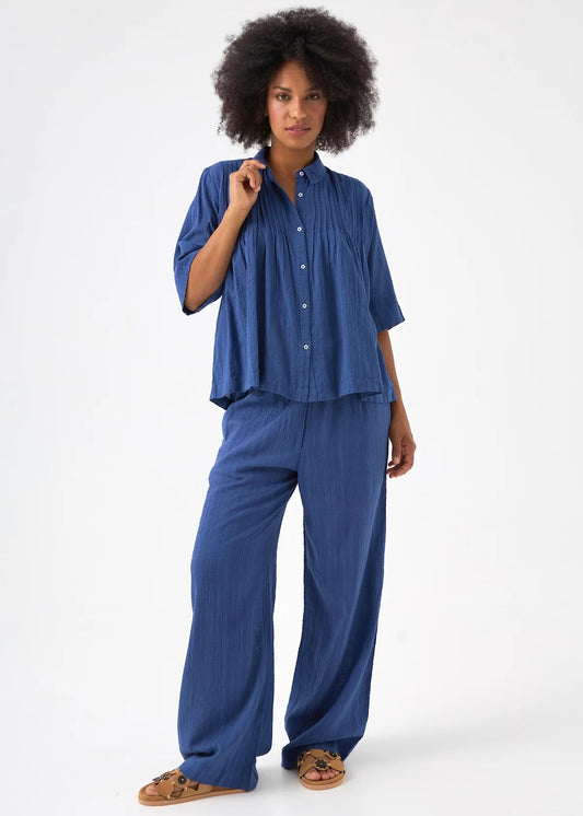 Pantalón liso azul