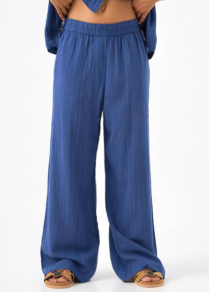 Pantalón liso azul