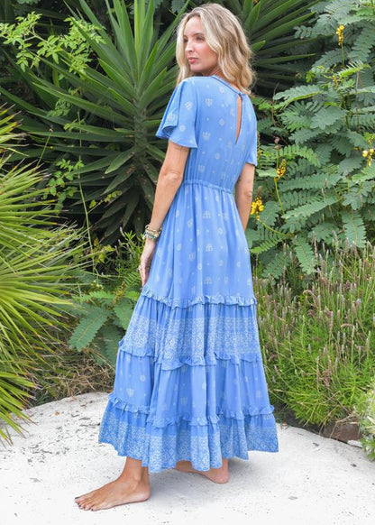 Vestido largo estampado