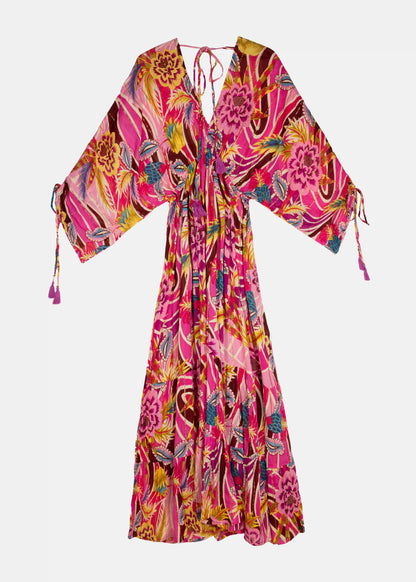 Vestido largo rosa Positano