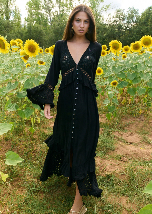 Vestido largo negro Sicilia
