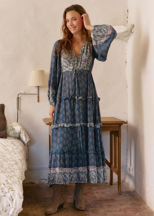 Vestido largo estampado