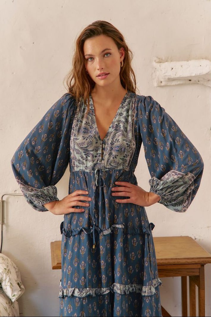 Vestido largo estampado