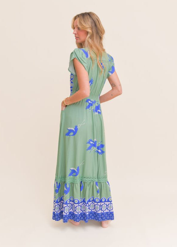 Vestido largo estampado