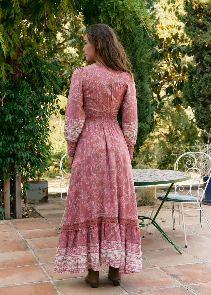 Vestido largo estampado