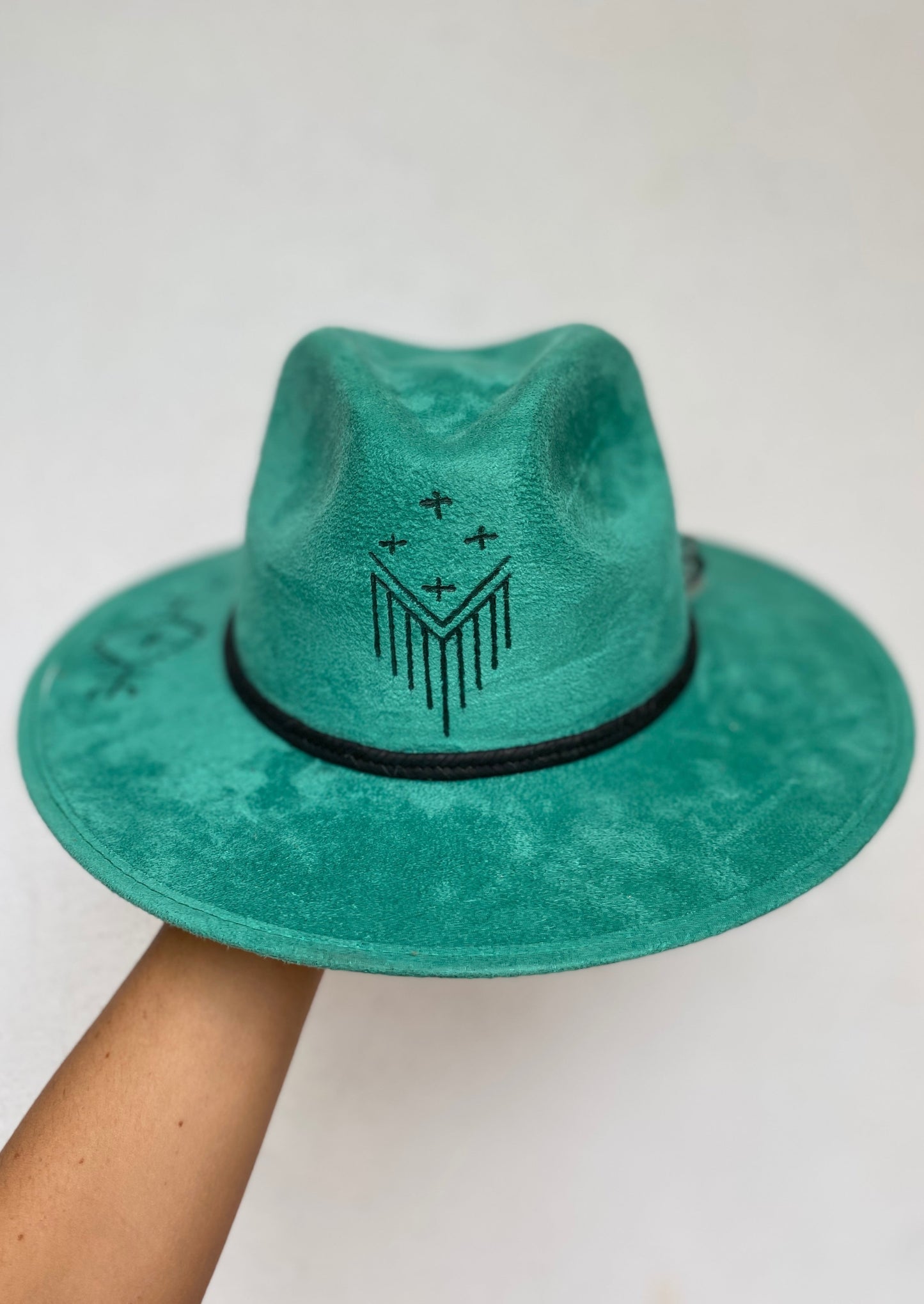 Sombrero gamuza verde