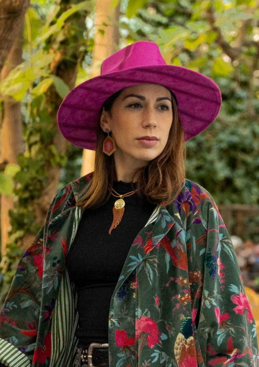 Sombrero gamuza rosa